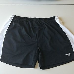 Black and white athletic shorts